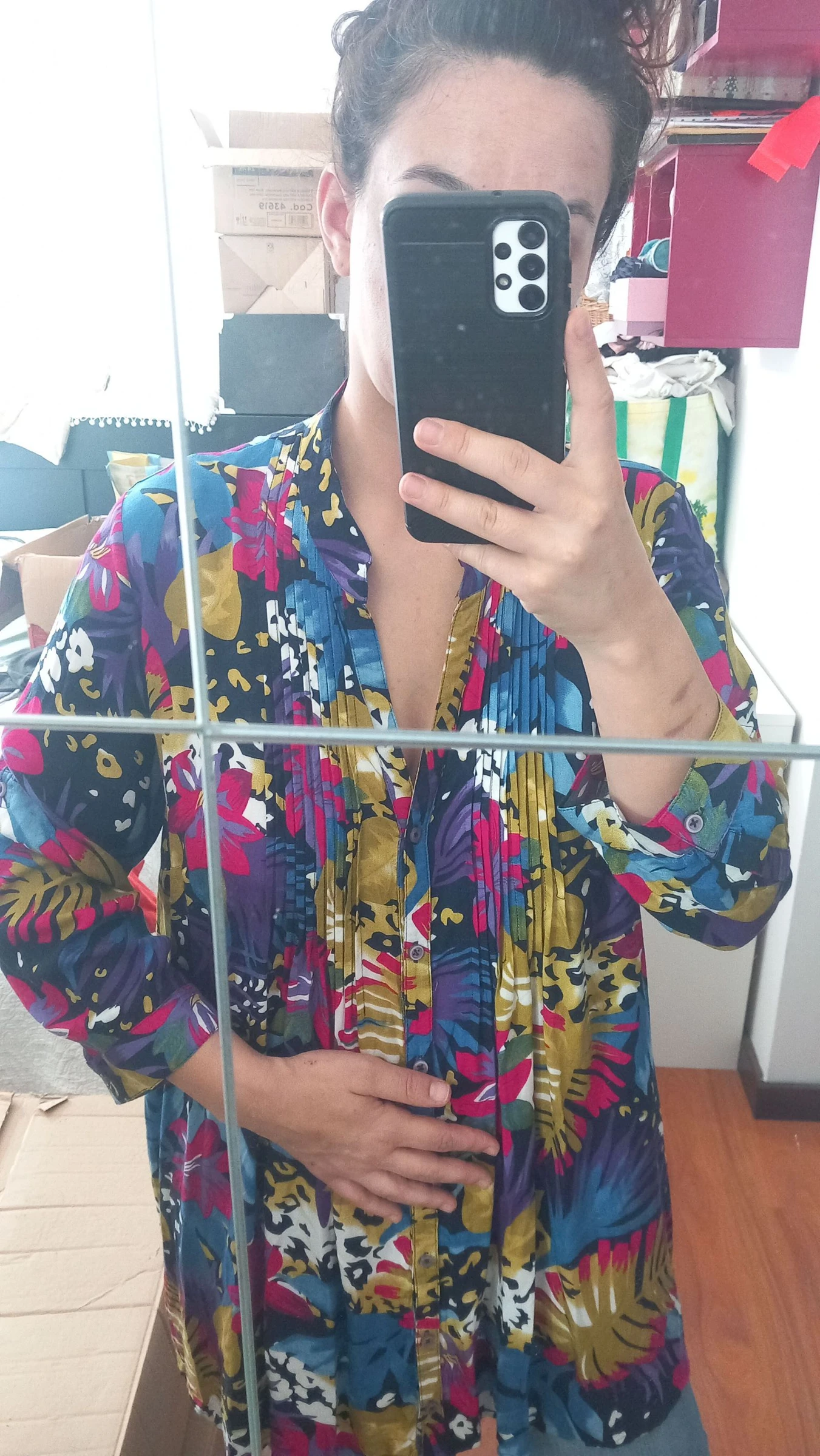 Túnica oversized floral, Anne Weyburn, tamanho M/L – photo 10